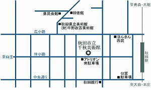 秋田市立千秋美術館の地図