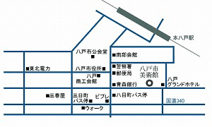 八戸市美術館の地図