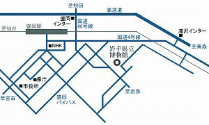 岩手県立博物館の地図