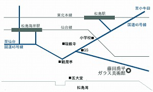 藤田喬平ガラス美術館地図