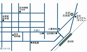 本間美術館の地図