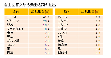 テキストマイニングシステム事例頻出名詞の抽出