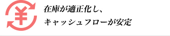 在庫が適正化し、キャッシュフローが安定