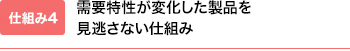 需要特性が変化した製品を見逃さない仕組み